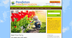 Desktop Screenshot of pendletonparksandrec.com