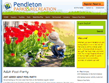 Tablet Screenshot of pendletonparksandrec.com